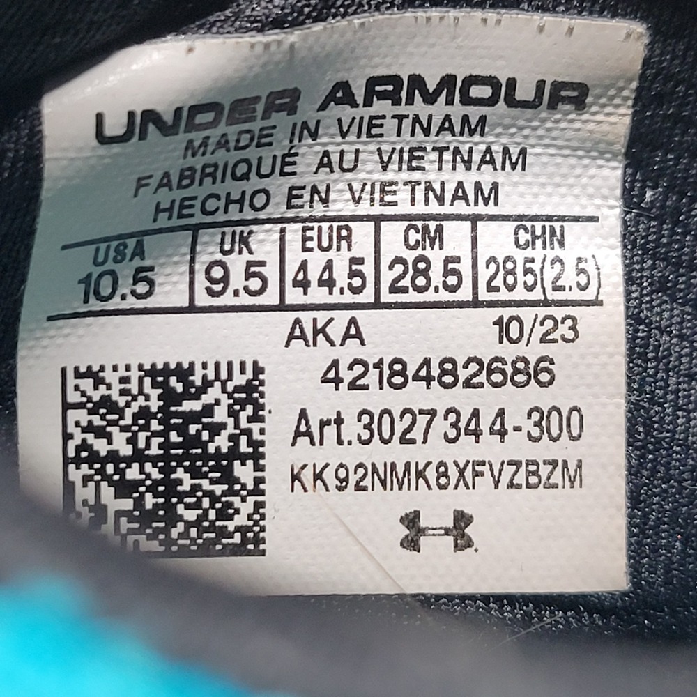 Under Armour Project Rock BSR 3 Mens 10.5 'Circuit Teal Black' β 3027344-300 - Picture 11 of 13